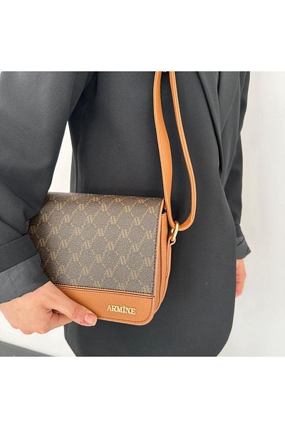Armine Brown Bag - Dotted, AR33103 Model