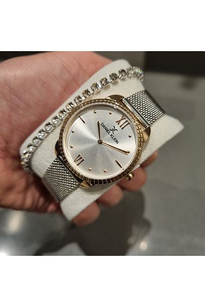 Daniel Klein Dk.1.12912.4 Women Wrist Watch with Gift Bracelet