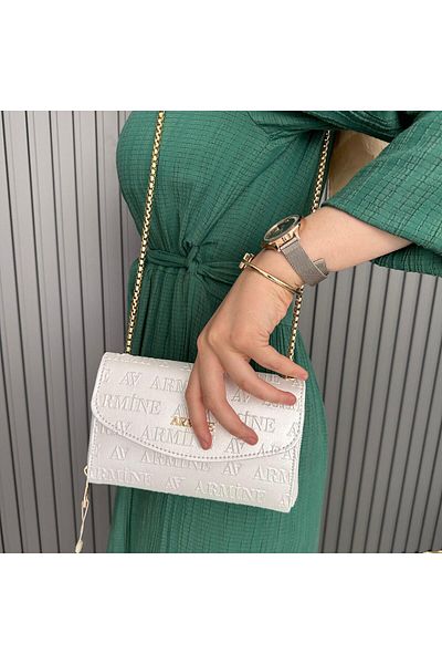 Armine White Laser Cut Arc1406 Bag