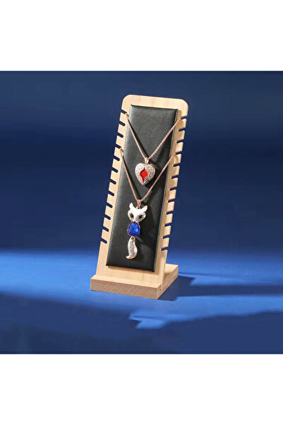 Choice 6005-قطعة واحدة سوداء، حامل عرض مجوهرات عمودي من الخيزران، مناسب لعرض ...