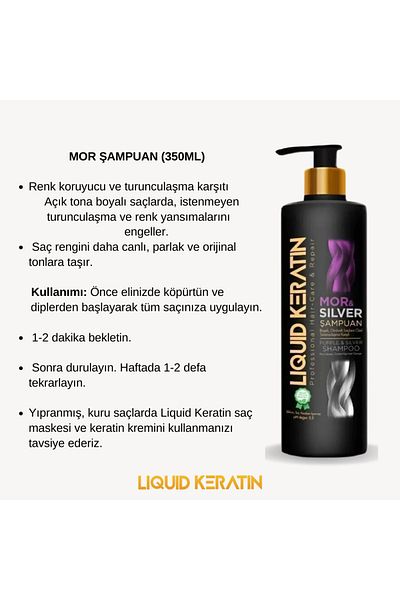 Liquid Keratin Purple and Silver Keratin Shampoo