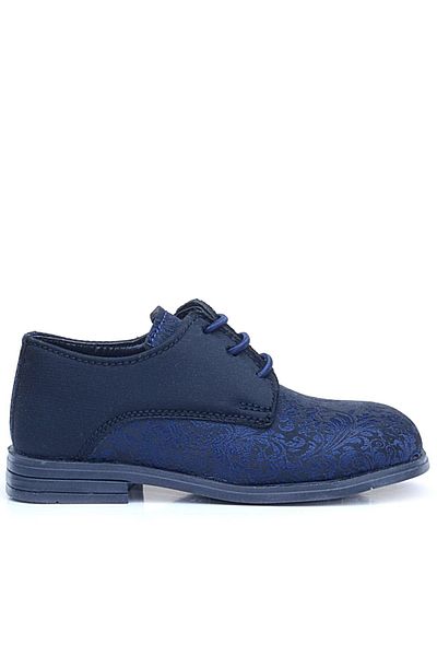 Rakerplus Navy Blue Black Lace-Up Suit Classic Children's Shoes