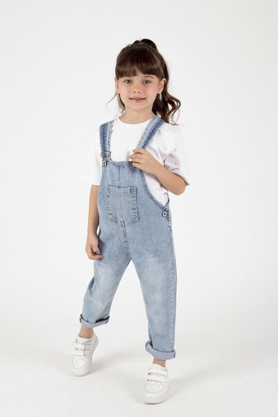 Trend Baby Kids Children's Jeans Salopet Unisex