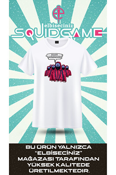 VİZYON İKRA Unisex Squid Game Soldier T-Shirt - Back and Front Printed, Can B...