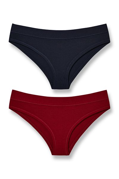 HNX 2 Pack Cotton Piping Slip Women's Panties
