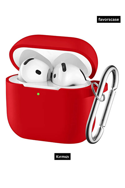 favorscase AirPods 4Th Generation Compatible Earphone Case Red Hard Silicone ...
