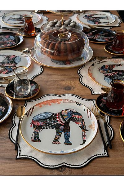 Meri Ev Gereçleri Elephant 28 Pieces Tea Time Tea Set