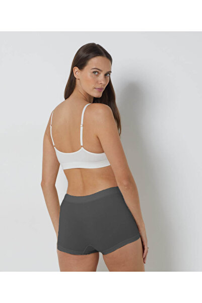 MİSTİRİK Moncorno Model Toparlayıcı Ve İz Yapmayan İz Belli Etmeyen Korseli Külot Koyu Gri Renk