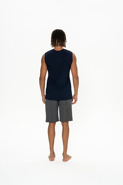 U.S. Polo Assn. Τσέπη, μηδενικό μανίκι, στάμπα USPA, ανδρικό μπλουζάκι & σορτς