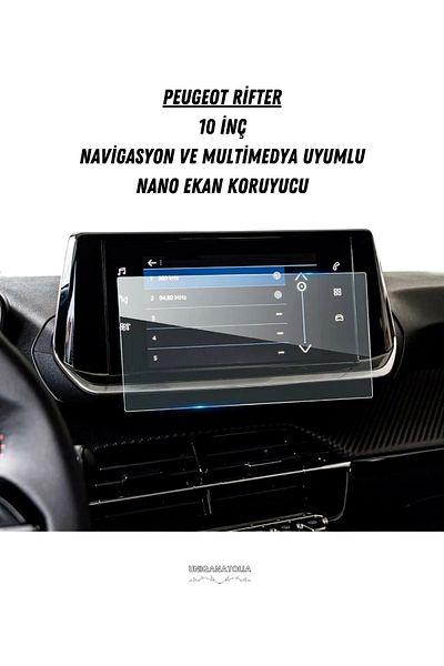 UniqAnatolia Peugeot Rifter 10-Inch Navigation and Multimedia Compatible Nano Screen Protector