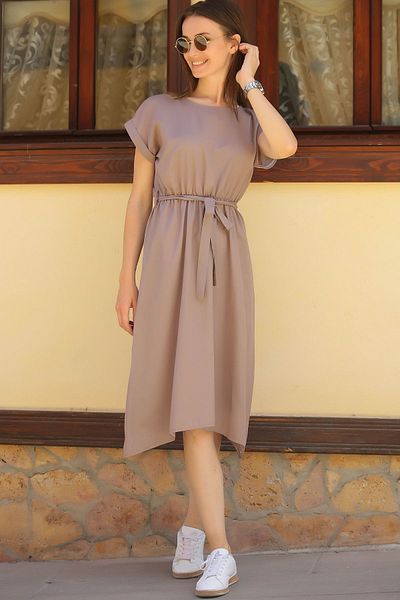 armonika Dámské norkové šaty s elastickou kravatou ARM-18Y001120
