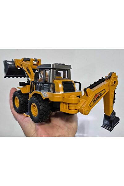 Hepsilazım Metal Iş Makinaları Ekskavatör Kepçe Burun Ve Kepçe Hareketlidir Oyuncak Iş Makinesi Kepçe