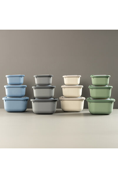 welcomein Beige 3-Piece Elegant Special Storage Container Set - Suitable for Microwave and Freeze, Vip Lid