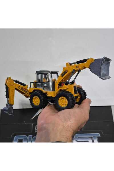 Hepsilazım Metal Iş Makinaları Ekskavatör Kepçe Burun Ve Kepçe Hareketlidir Oyuncak Iş Makinesi Kepçe