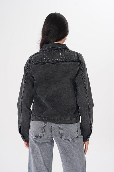 sarıdağ Denim Jacket with Pearl Details