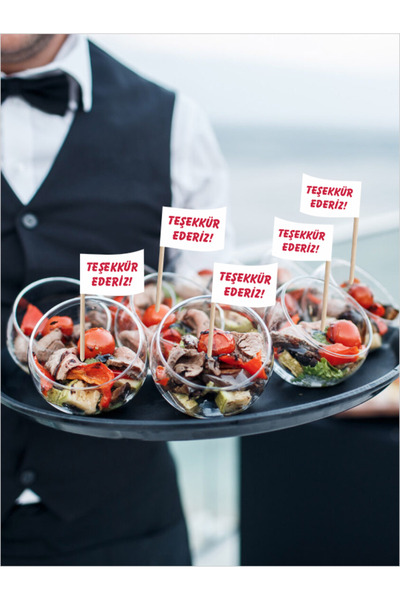 Home Teşekkür Ederiz Yazılı Bayrak Kürdan, Açılış, Davet, Organizasyon Yemek ...