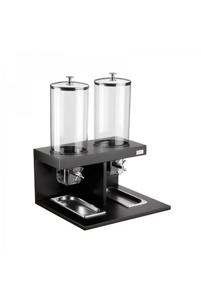 Pintinox Premium double cereal dispenser, Pinti Buffet, 2x8 liters, wenge