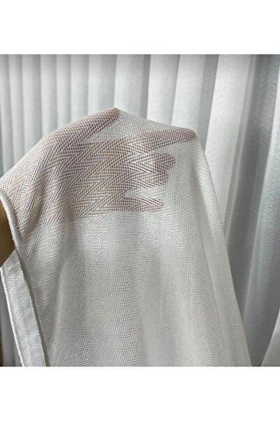 Bsrn Tasarım Ütü İstemez Örme Balık Sırtı Desen Orta Pileli Tül Perde Her Oda...