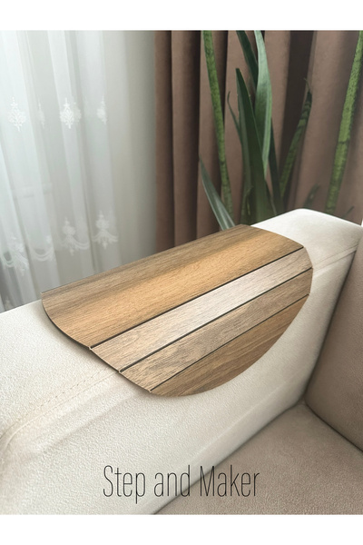 Step and Maker Dekoratif Yuvarlak Koltuk Kenarı Sehpası , Yan Sehpa , Amerika...