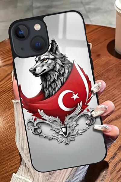 Snacase Apple iPhone 15 Uyumlu Türk Bayrağı Tasarımlı Parlak Premium Kılıf
