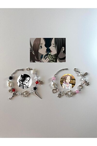 REMBER JEW سوار زوجين من المجوهرات الفضية نانا وهاتشي