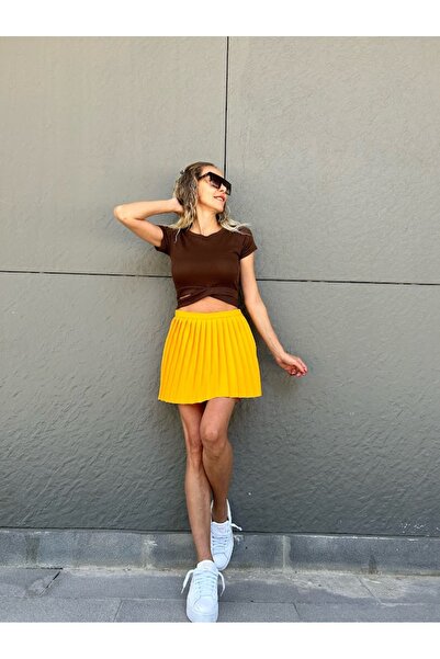 Genel Markalar QUZU PİLİLİ ŞORT ETEK