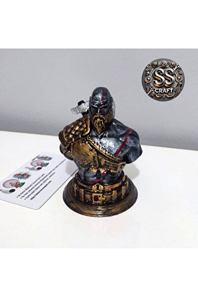 SS Craft God of War Kratos Baltalı Bust