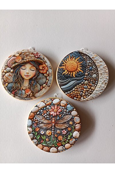 ZeyMin Art Mozaik Temalı 3 lü Duvar Süsü
