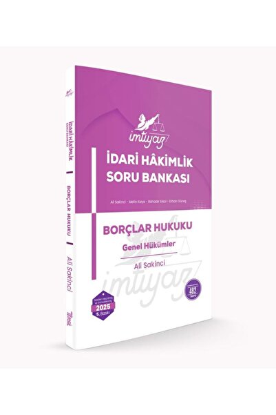 Temsil Kitap İmtiyaz İdari Hâkimlik Borçlar Hukuku Genel Hükümler Soru Bankası