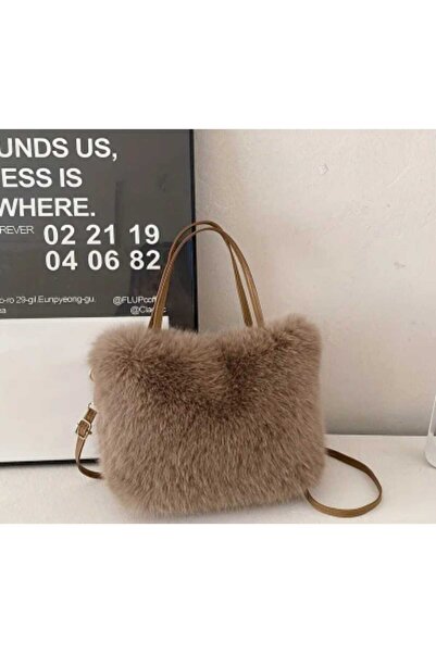 ARONA KAPUÇİNO TÜYLÜ EL OMUZ ÇANTA