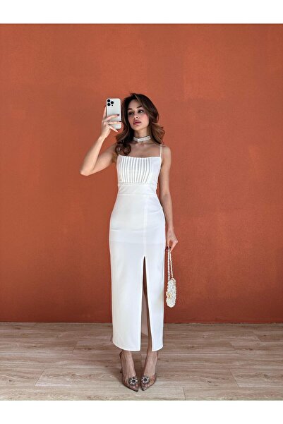 Mooi Butik Sonya Maxi Dress 8770 - White