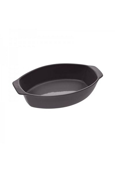 FİVE Oval ceramic oven dish, Simply Grey, 39x24 cm