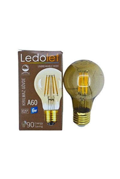 blackleg 6W Kırılmaz Gövde E27 %90 Enerji Tasarrufu E Enerji  Flement Ampul 1 Adet