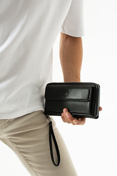 BYCRAFT Westpolo Daisy Unisex Hakiki Deri Telefon Bölmeli Uzun Cüzdan, El Por...