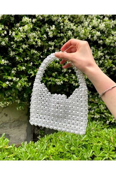 GÜLSEMALİ ПЕРЛИННА СУМКА - СУМКА З ПЕРЛИНАМИ - СУМКА З ПЕРЛИННИМИ НАМИСТИНАМИ - КРИСТАЛОВА СУМКА - СУМКА З КРИСТАЛОВИМИ НАМИСТИНАМИ