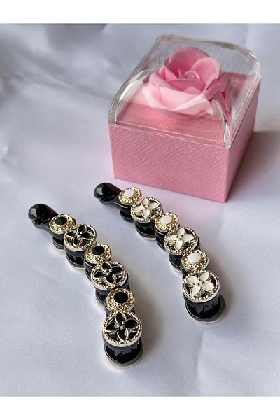 bijoux uniques مشبك الموز ذو النموذج المزدوج