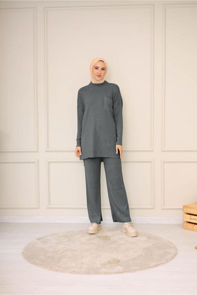 NİSUM MODA Knitwear Set with Knitted Pants