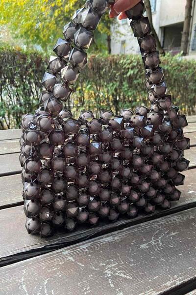 GÜLSEMALİ Чорна перлинна сукня Cam Night Сумка