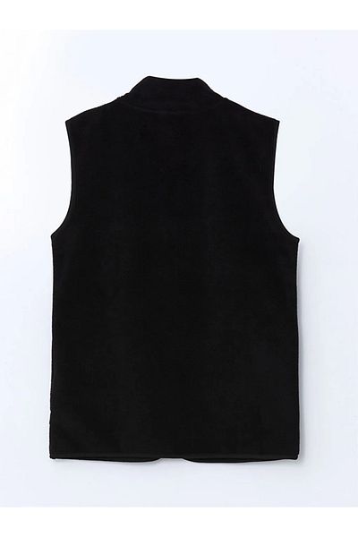 LC Waikiki Lcwaikiki Black Stand Collar Women's Fleece Outdoor Vest - t t