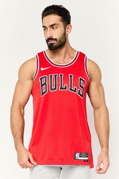 Nike Men Dri-fit Chicago Bulls Basketball Vest, Red