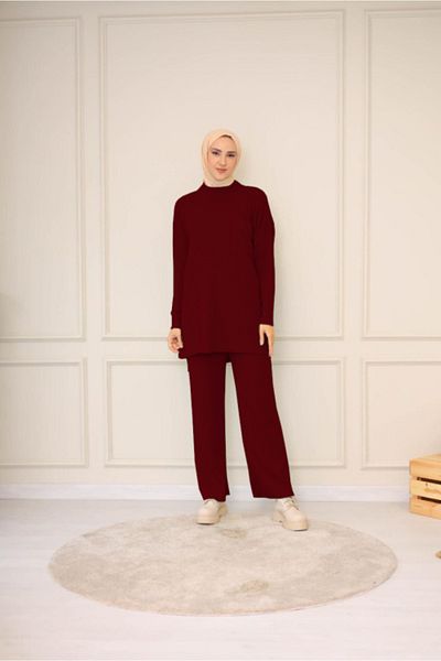 NİSUM MODA ΣΕΤ ΠΛΕΚΤΟ ΜΕ ΠΑΝΤΕΛΟΝΙ ΚΟΡΥΦΑΙΟ