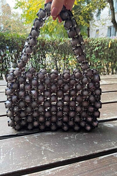 GÜLSEMALİ Чорна перлинна сукня Cam Night Сумка