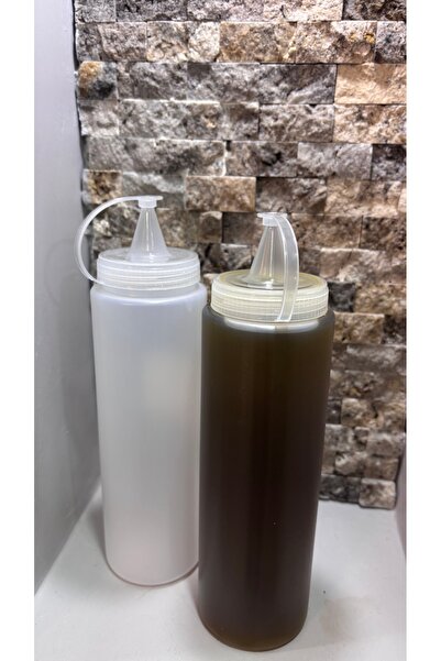 ARİN MODA ARİN HOMTEKSDEN 2 ADET PLASTİK YAĞLIK VEYA SOSLUK ŞİŞESİ 750 ML ŞEFFAF