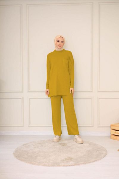 NİSUM MODA Knitwear Set with Knitted Pants