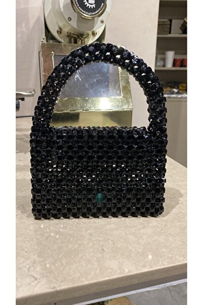 GÜLSEMALİ Чорна сумка з перламутровою кришкою