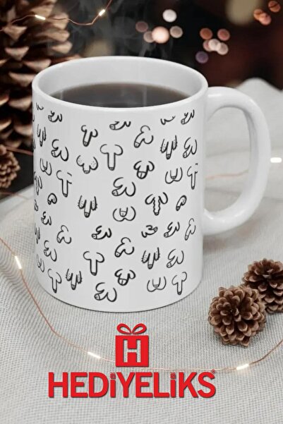 HEDİYELİKS Pipitolu Kupa Bardak , Dick Penıs Baskılı Komik Kahve Bardak - Sevgiliye Arkadaşa Komik Hediye