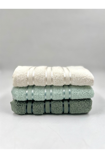 Cosibello Home Verde 6-Piece 30X50 and 50X90 cm Hand and Face Towel Set 100% Cotton