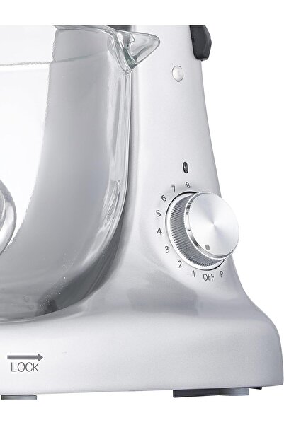 ALSAIF Electric Stand Mixer 8 Speeds & Unique Glass Bowl 3 Tools Beater, Balloon Whisk, Dough Hook 5l 1000w