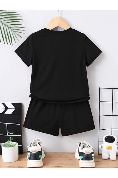 Let's Wear طقم شورت تي شيرت علوي سفلي للأطفال