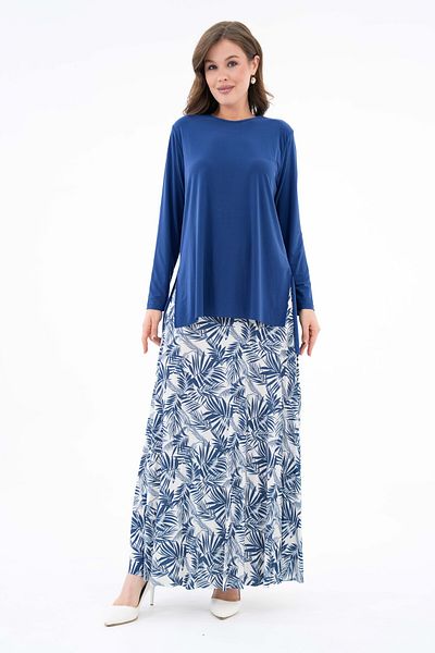 NİSUM MODA ΣΕΤ ΦΟΥΣΤΑ ΣΑΝΤΙΓΙ ΜΕ ΣΧΕΔΙΟ PALM